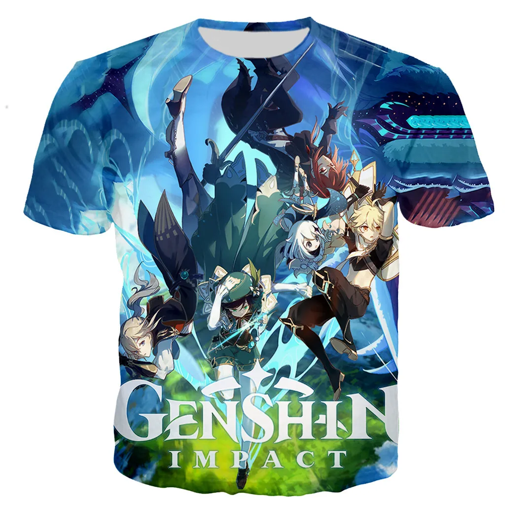 

Game Genshin Impact Printed 3D T-shirt Men/women 3D Genshin Impact Print T-shirt Casual Harajuku Style Tshirt Streetwear Shirts