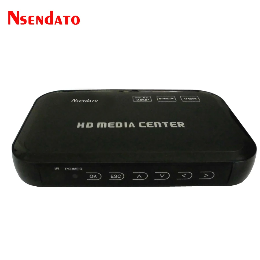 1080P Full HD мультимедийный медиаплеер центр для VGA AV USB SD/MMC MKV плеер с дистанционным