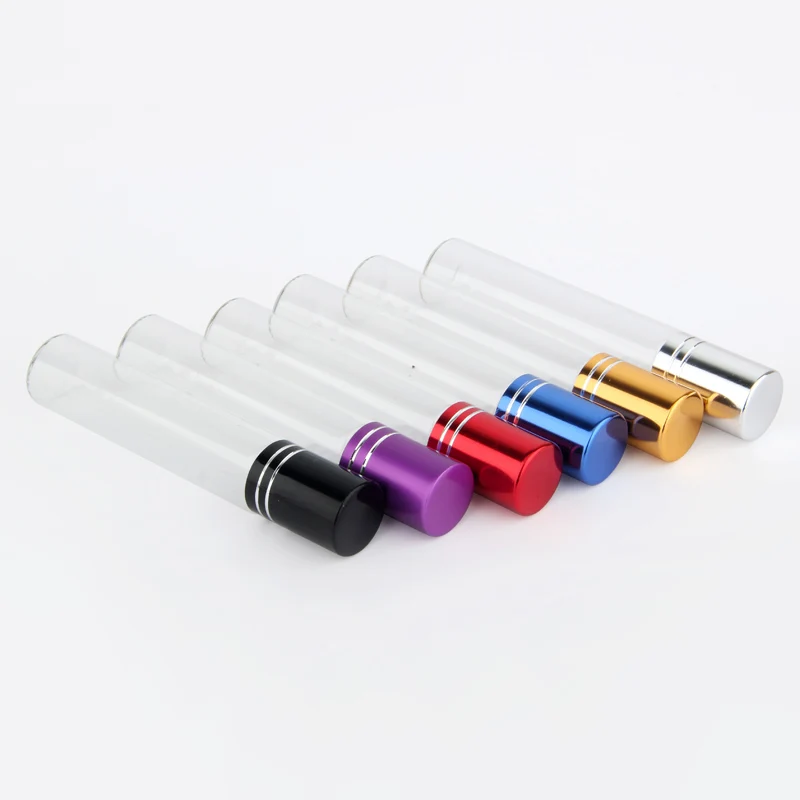 100Pieces/Lot 10ml Essential Oil Bottle Travel Use Glass Perfume Roll on with Stainless Steel Ball Roller | Красота и здоровье