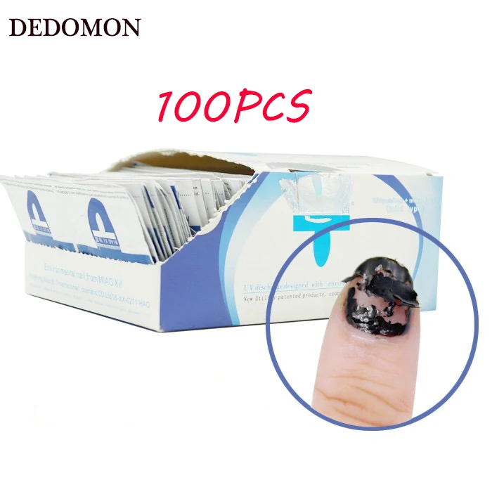 Средство для очистки ногтей средство снятия гель-лака без ворса салфетки 100