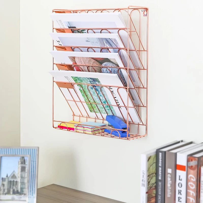 Креативная настенная металлическая книжная полка стеллаж для хранения домашних