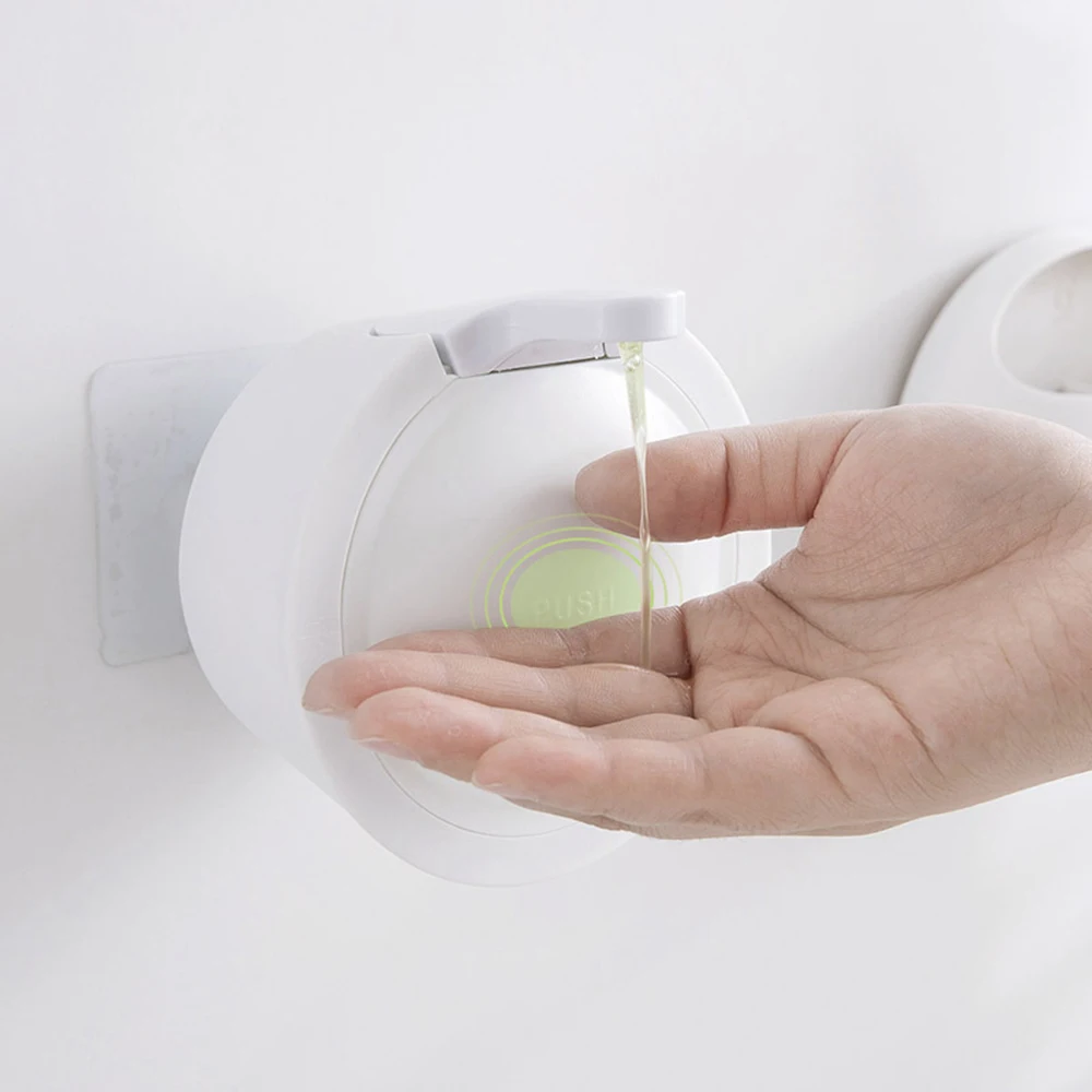 

350ml Liquid Soap Dispenser Shampoo Wall Mounted Free Punching Plastic Sanitizer Shampoo Dispenser for Bathroom Kitchen Hotel
