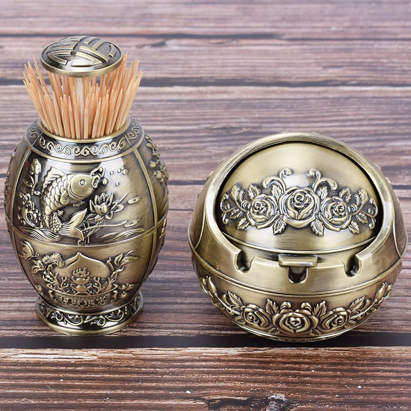 Ретро резная пепельница креативная личность современный тренд сферическая