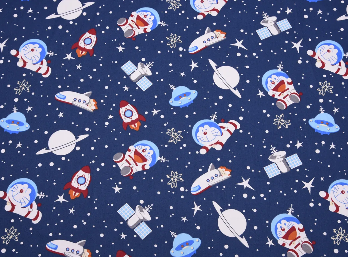 Lovely Doraemon/Airplane/Dots Printing Twill Cotton Patchwork Cloth Material For Home Decoration Children Baby Bedding Fabric | Дом и сад