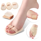 Мягкий силиконовый разделитель для пальцев ноги исправление вальгусной деформации первого пальца стопы Корректор для большого пальца стопы можно прокладки перекрещивающихся пальцев с накатанной головкой гелевый корректор стелька накладка на стопу инструмент по уходу за ногами