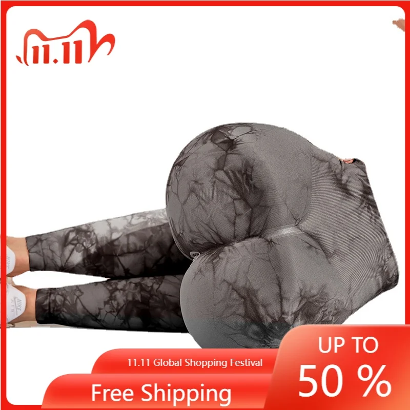 

Tie Dye Bubble Butt Sexy Push Up Leggings High Waist Women Fitness Seamless Women Leggins Slim Gym Sport Leggings Women