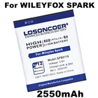 Сменные батареи LOSONCOER SPB0116 2550 мАч для Wileyfox Spark  Spark + аккумулятор для смартфона + Быстрая доставка