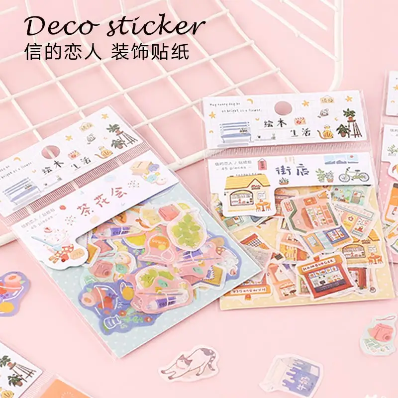 Книга с картинками 45 шт./Сделай сам украшай милый креативный альбом наклеек для