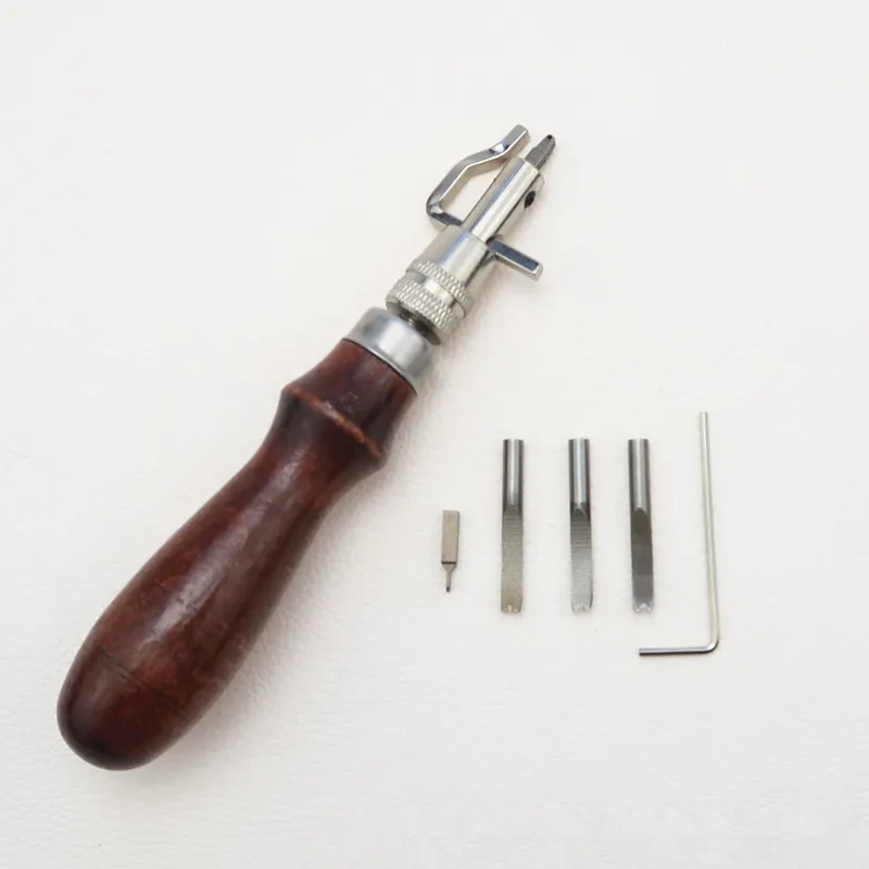 5 в 1 Pro Leather Craft Edge пресс-комплект Регулируемая строчка и Groover сгибание кожи инструмент для шитья швейные инструменты аксессуары