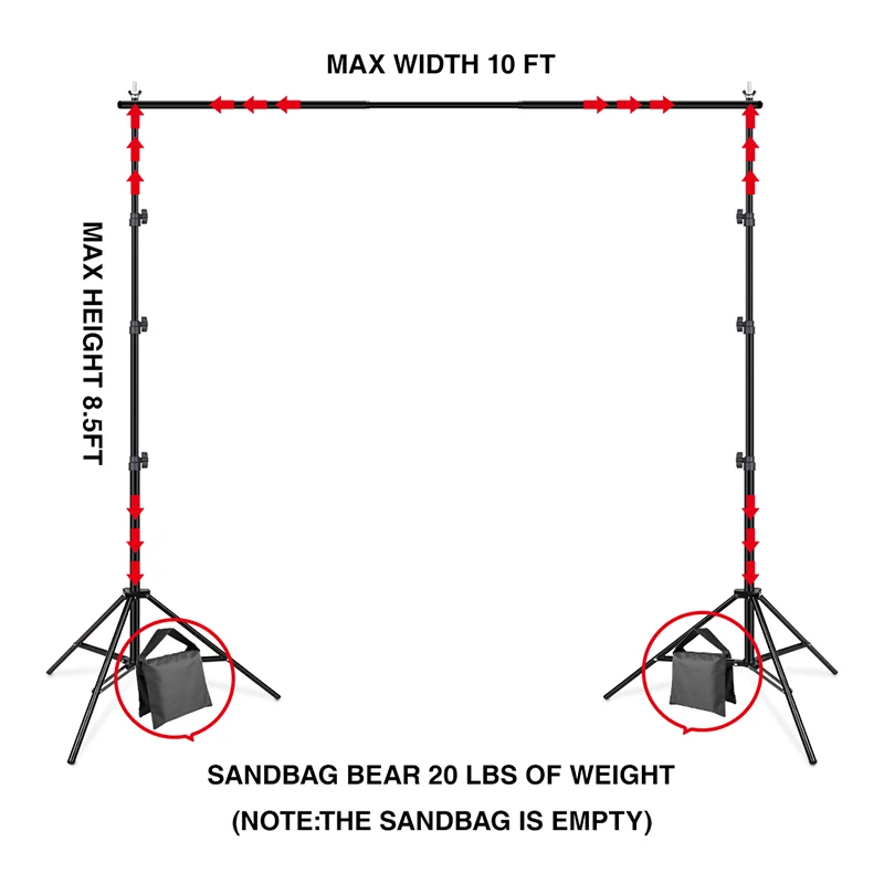Фотостудия фоны Стенд Портативный Фон Поддержка комплект для фотостудии