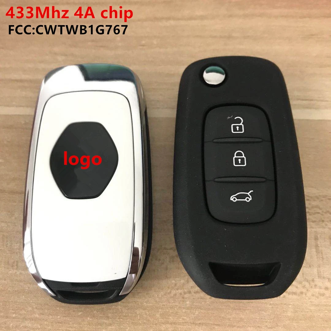 Автомобильный складной дистанционный ключ 434 МГц для Renault Megane IV Scenic Clio Captur Kadjar Sandero