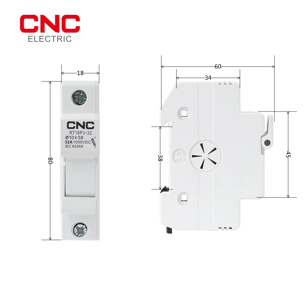 Фотогальванический блок предохранителей CNC 1P фотогальванический держатель