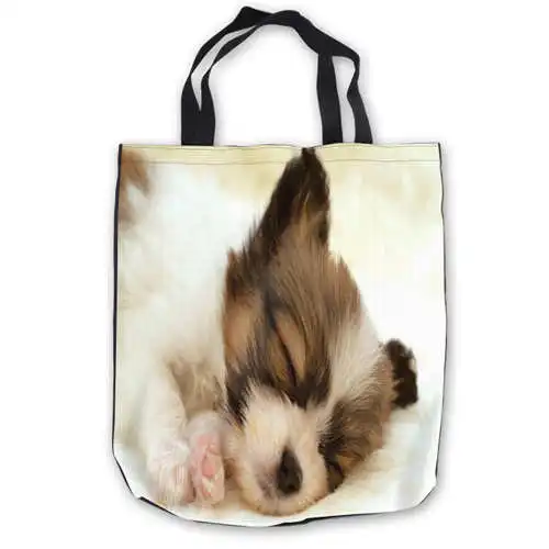 Холст Йоркширский терьер-собаки (1) сумка сумки повседневная хозяйственная