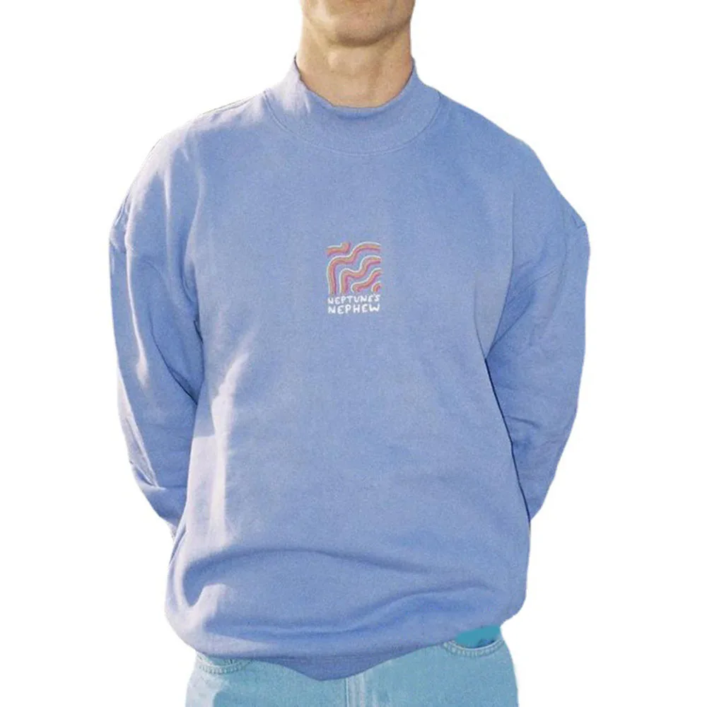 

Casual Men Hoodies Spring Autumn Fashion Loose Simple Designer Best Sellers Printing Half High Collar Long Sleeve