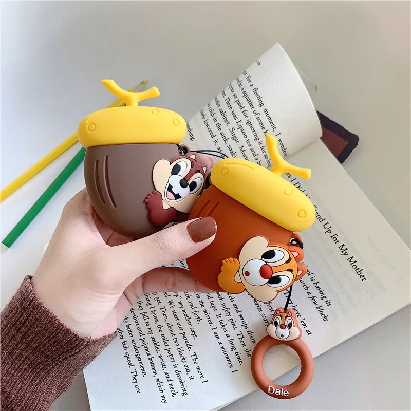 3D милый мультфильм Chipmunk Hazelnut чип и Дейл милая Силиконовая защита аксессуары для
