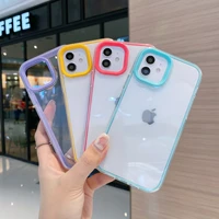 fall proof two color phone case for iphone 12promax apple 11 12 transparent 7 8plus case protective cover