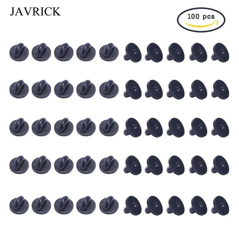 100 шт. черные ПВХ резиновые броши застежки удобные для галстука заколки лацканов