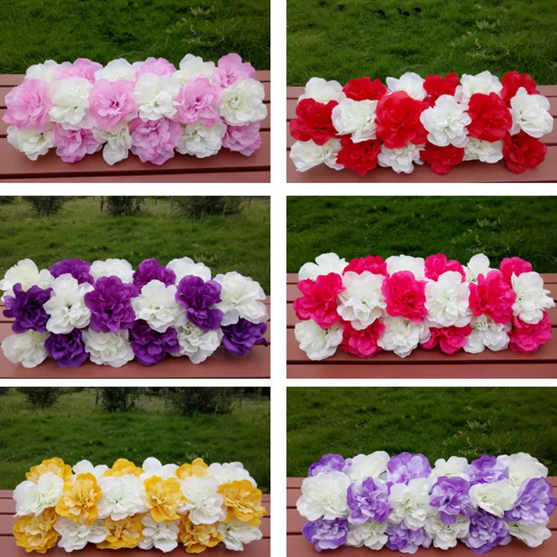 

Artificial Silk Flowers Wedding Arch Decoration Flower Row For Festival Table And Road Cited Layout Arrangement 10Pcs Lot