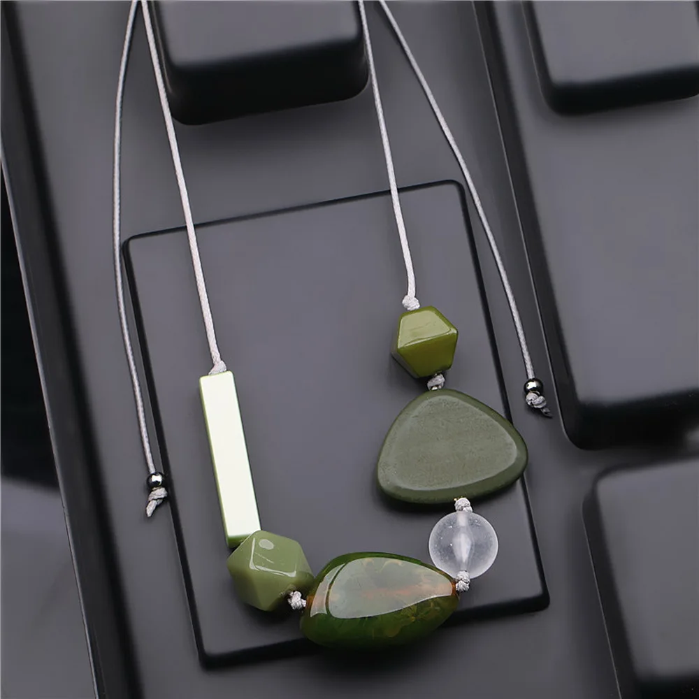 Простые массивные акриловые деревянные бусины из смолы подвески ожерелья для