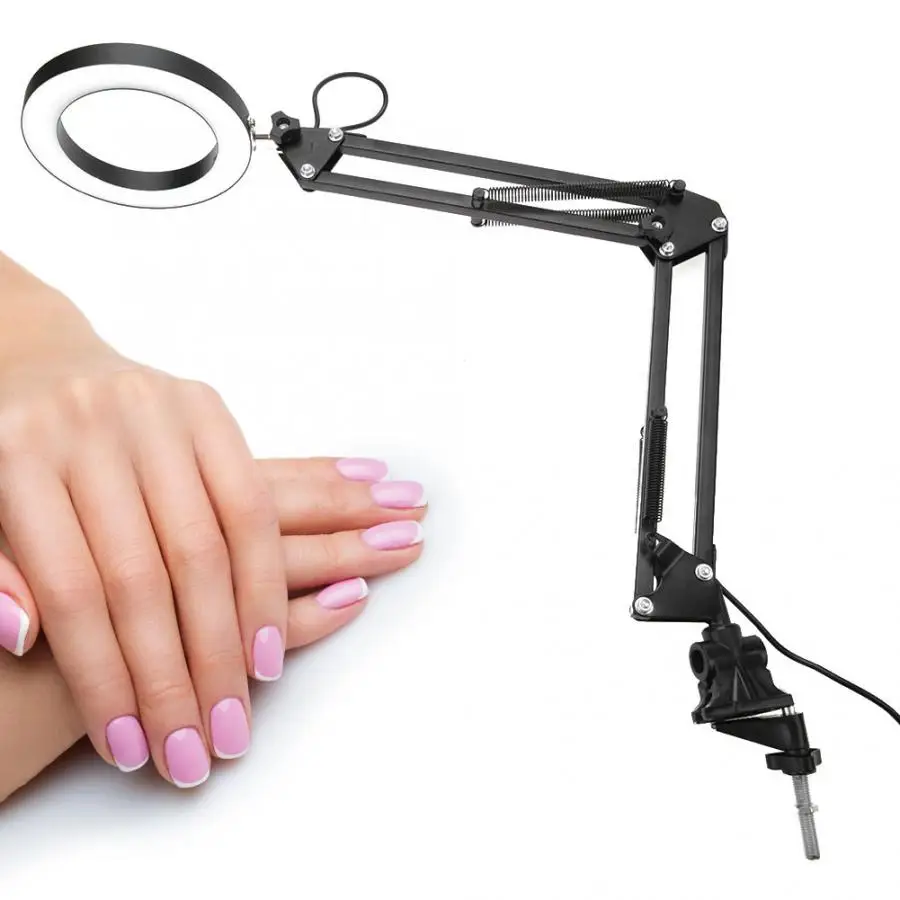 Складная Настольная лампа Eyecare Гибкая с зажимом USB трехтоновый Настольный