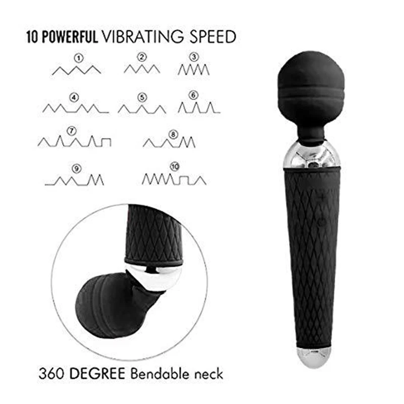 Мощный AV вибратор Волшебная палочка Женский Стимулятор клитора G-Spot Массажная