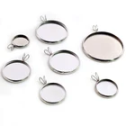Мода 8-25 мм Внутренний размер нержавеющая сталь материал Простой V стиль Кабошон База Камея Установка Подвески поднос