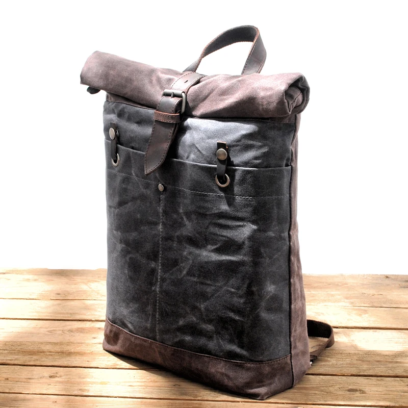 MUCHUAN New Designer Canvas Backpacks for Men Waterproof Rucksacks ...