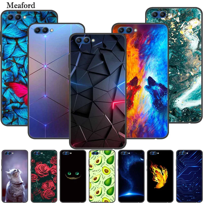 Чехол для Honor View 10, роскошный силиконовый мягкий чехол из ТПУ, чехол для телефона Huawei Honor V10, противоударный модный мультяшный чехол