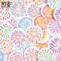 46pcsbox song of fireworks stickers self adhesive decor stationery stickers scrapbooking notebooks diy diary album stick label