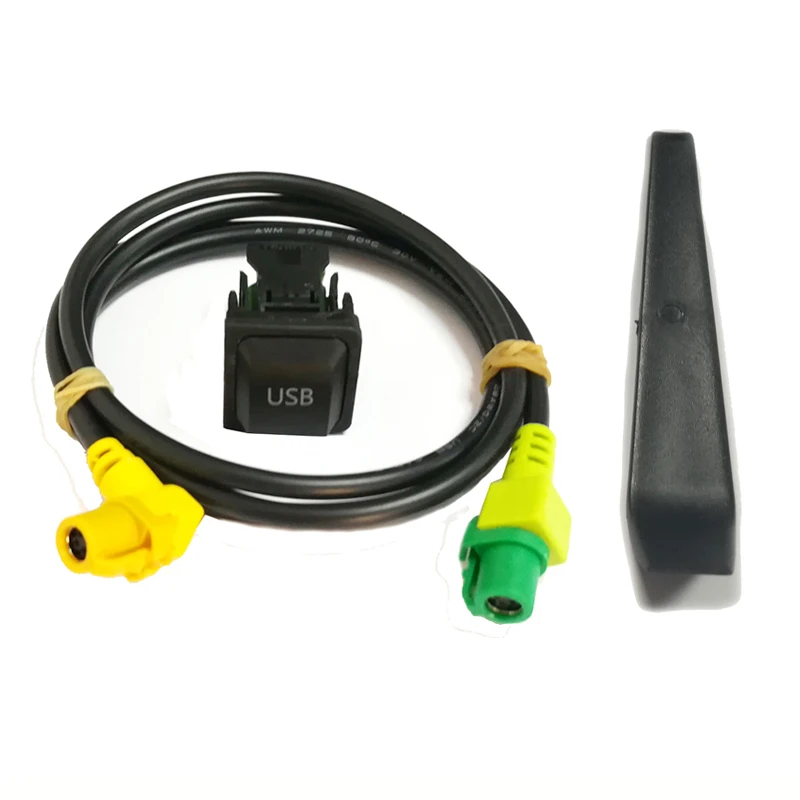 USB and cable Автомобильный USB AUX переключатель кабельный жгут USB аудио адаптер RCD510 RNS315 для VW Passat B6 B7 Golf 5 MK5 Golf 6 MK6 GTI Jetta 5 MK5 CC - Цвет: USB and cable