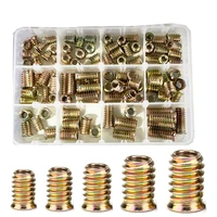 105pcs m6 m8 zinc plated carbon steel hex nut socket drive insert nuts kit for wooden furniture decoration nut set