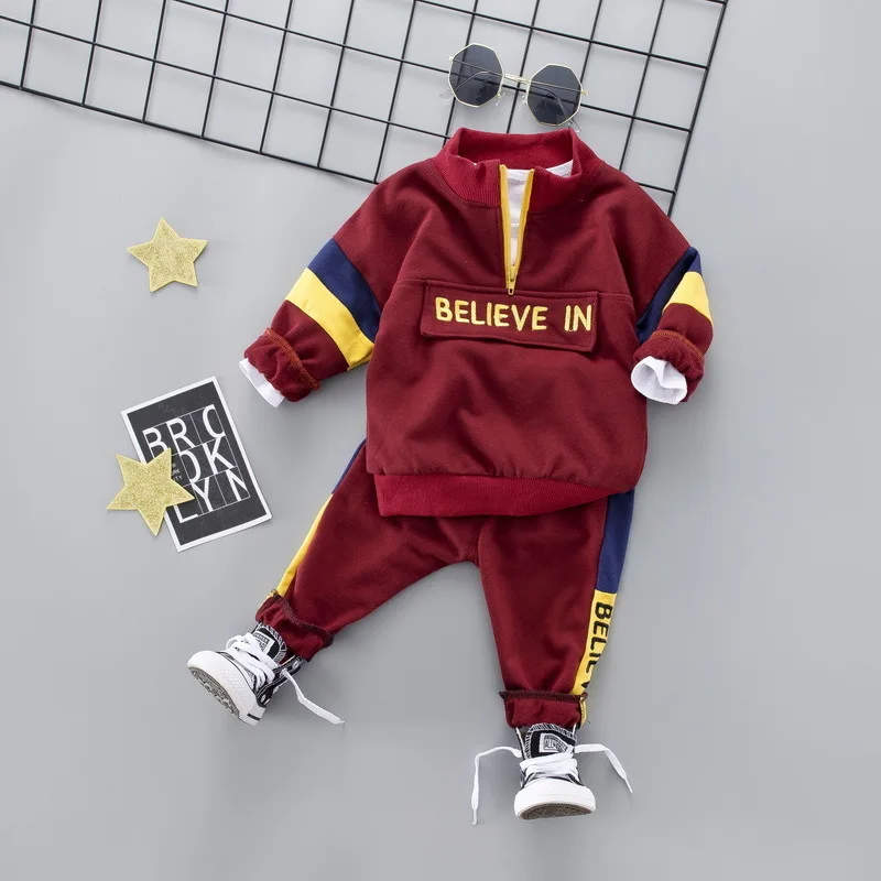 Baby boys clothing sets spring autumn kids baby casual top+pants 2pcs tracksuits for bebe children sports suits clothes 2Y | Детская
