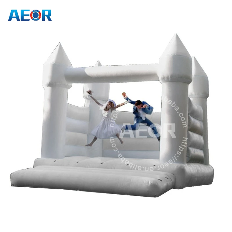 Открытый Белый Свадебные вечерние украшения надувной прыгающий замок для