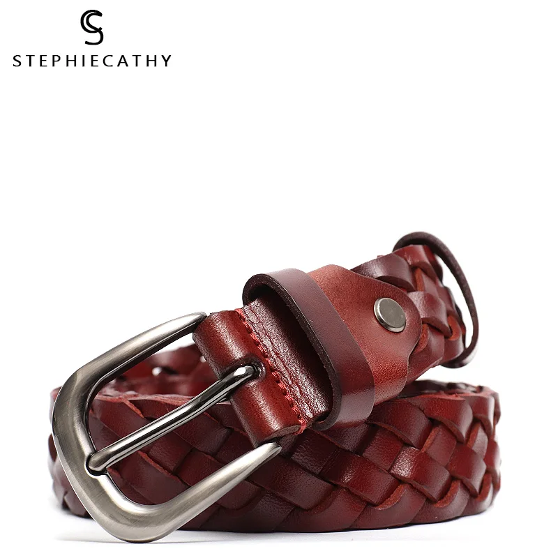 

Ремень женский из натуральной кожи, с пряжкой с язычком