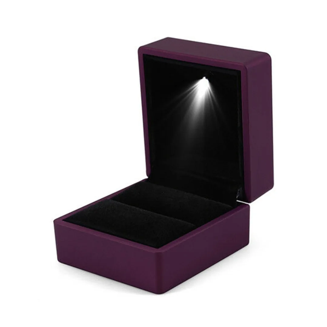 Популярный светодиодный чехол для колец и серег с подсветкой креативный