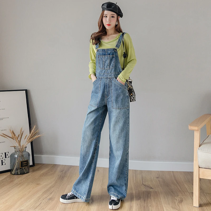 Новый европейский стиль 2019 корейский уличный винтажный джинсовый комбинезон