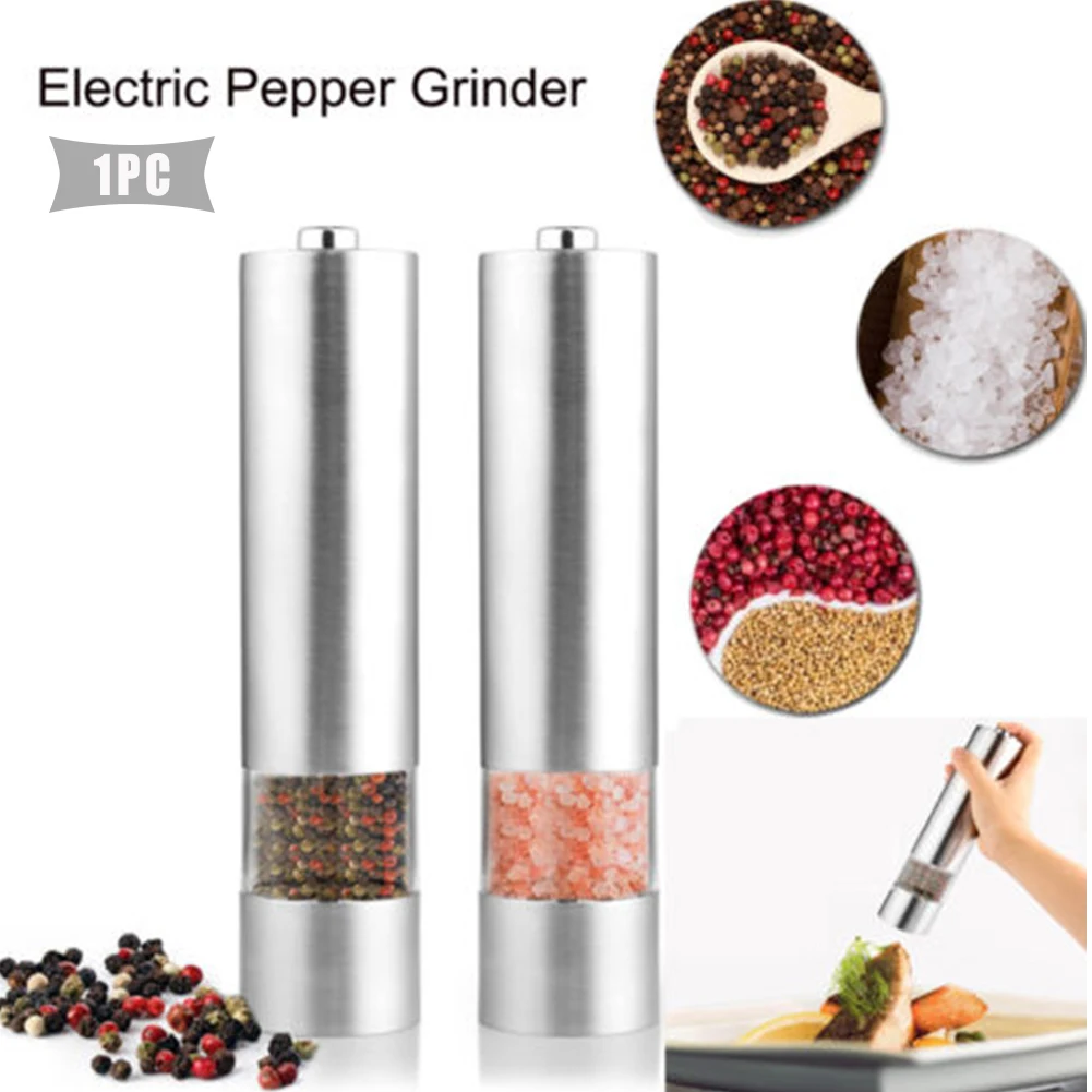 Мельница для перца из нержавеющей стали измельчитель серебристой соли кухонные