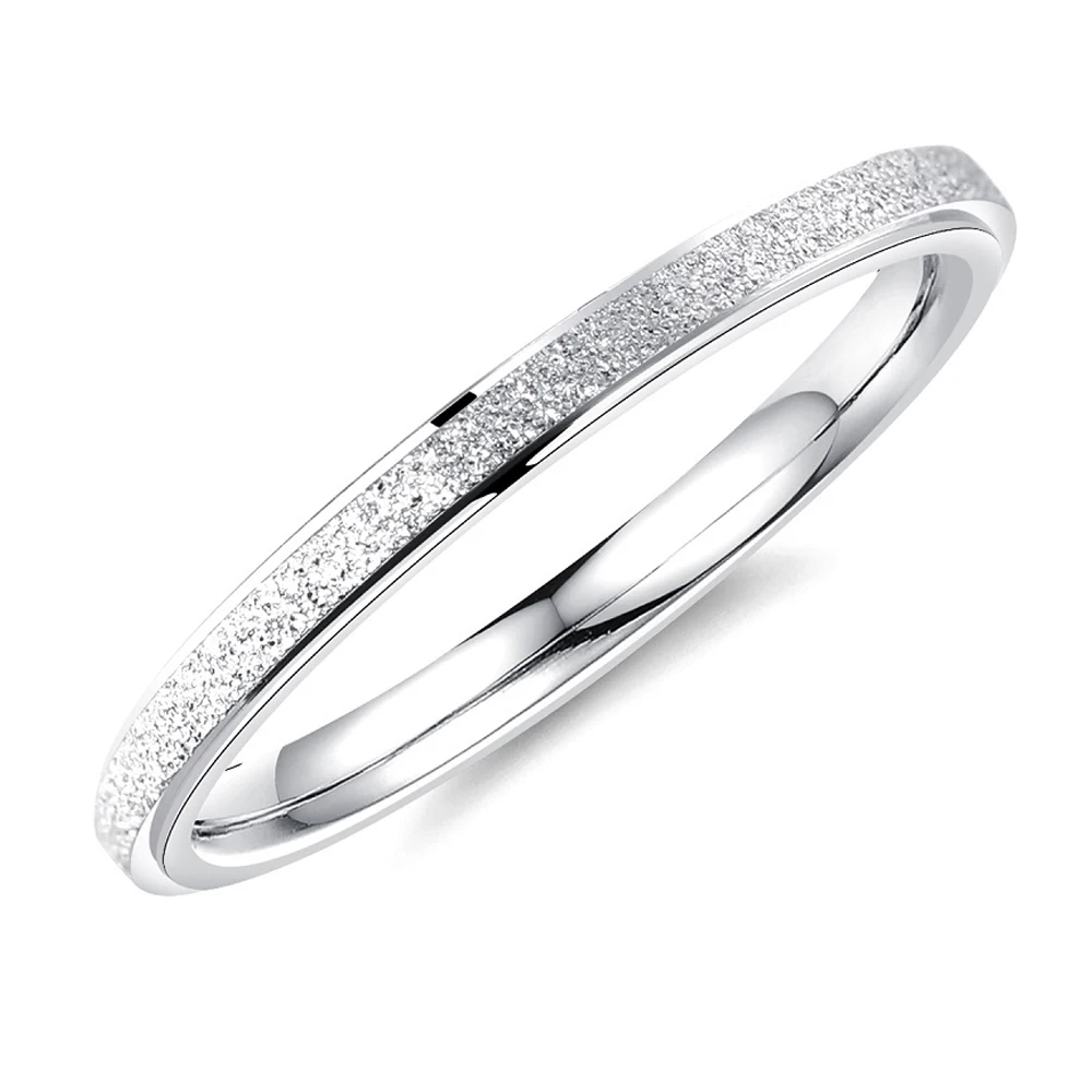 Розовое золото матовое кольцо на палец для женщин мужчин свадебные ювелирные