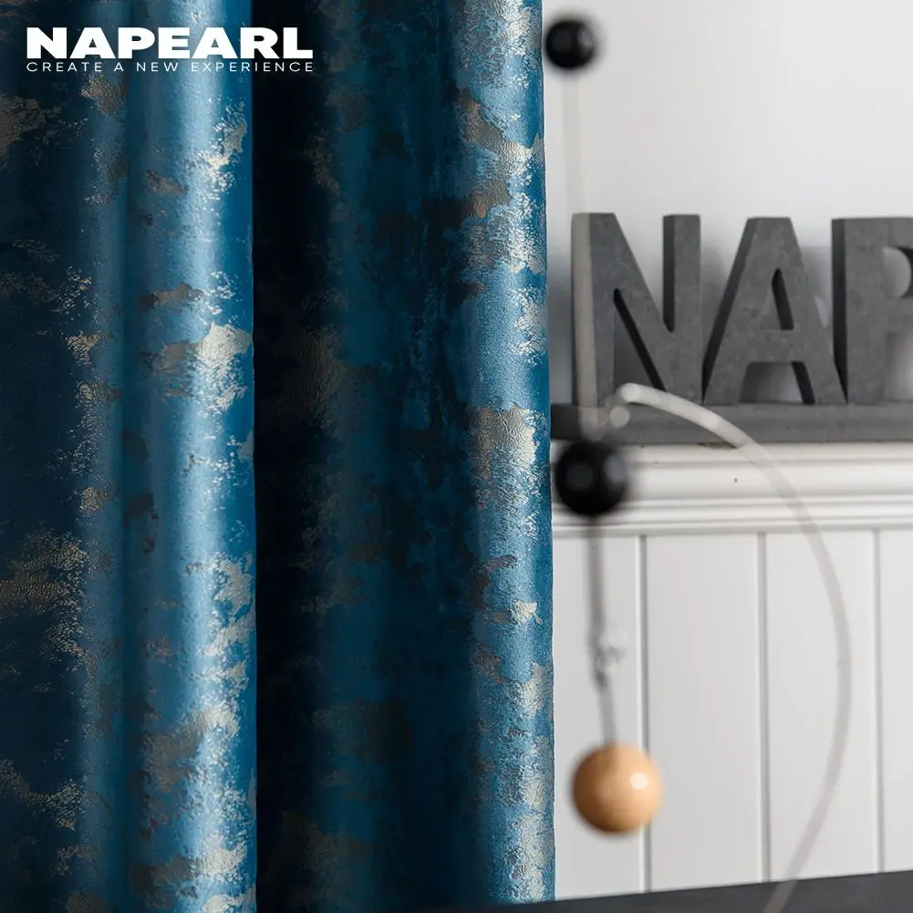 

Modren Light Luxury Bronze Texture High Shading Curtain Thick Window Shade Cloth Solid Color Curtains For Living Room Bedroom