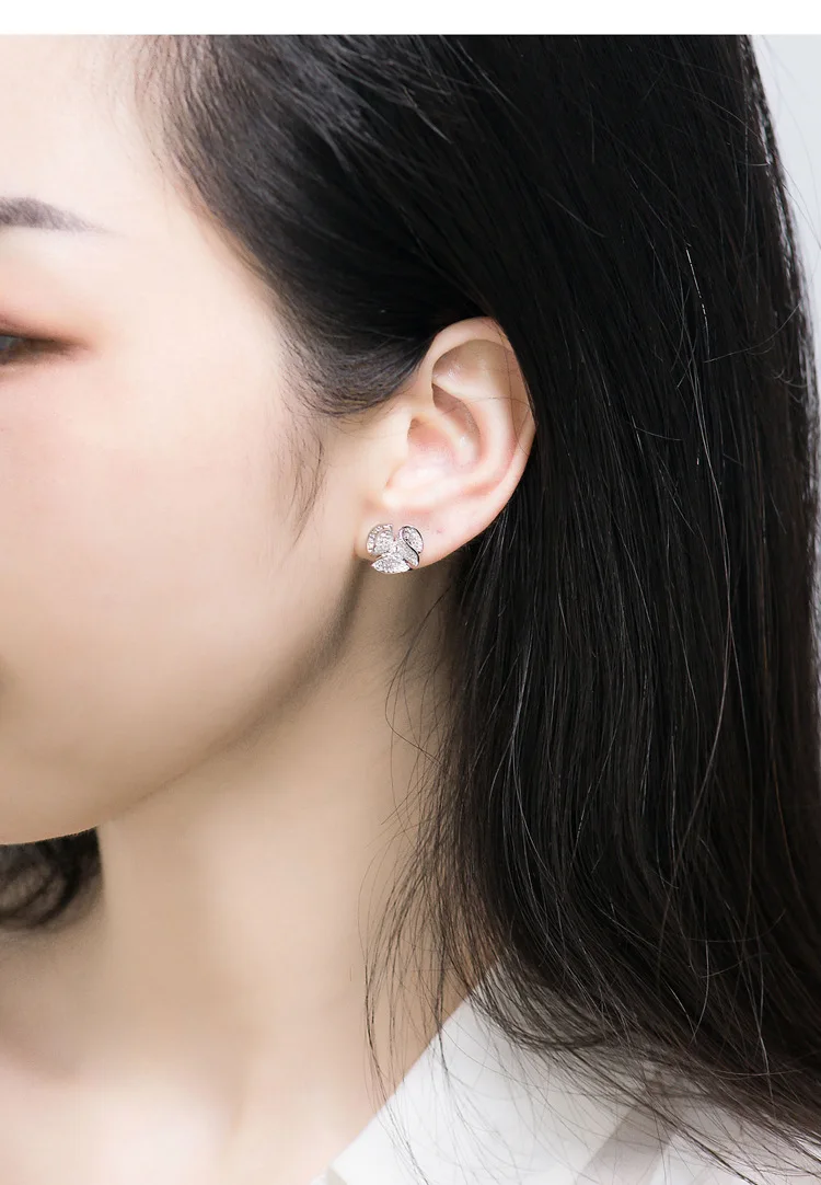 

Real S925 Sterling Silver Color Earring Natural Diamond Jewelry Women Orecchini Silver 925 Jewelry Bohemia Stud Garnet Earrings