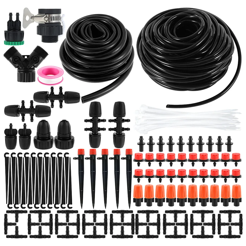 

164pcs Drip Spray Integrated Automatic Watering Set Garden Greenhouse Lawn Watering Cooling System Plant Watering Equipment