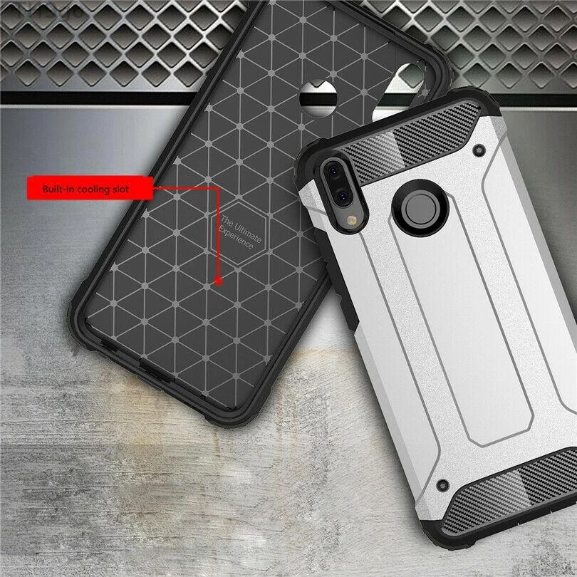 Shockproof Armor Hybrid Rugged Phone Case For Huawei Y5 Y6 Y7 Prime Y9 Luxury 2in1Cover 2018 DYee |