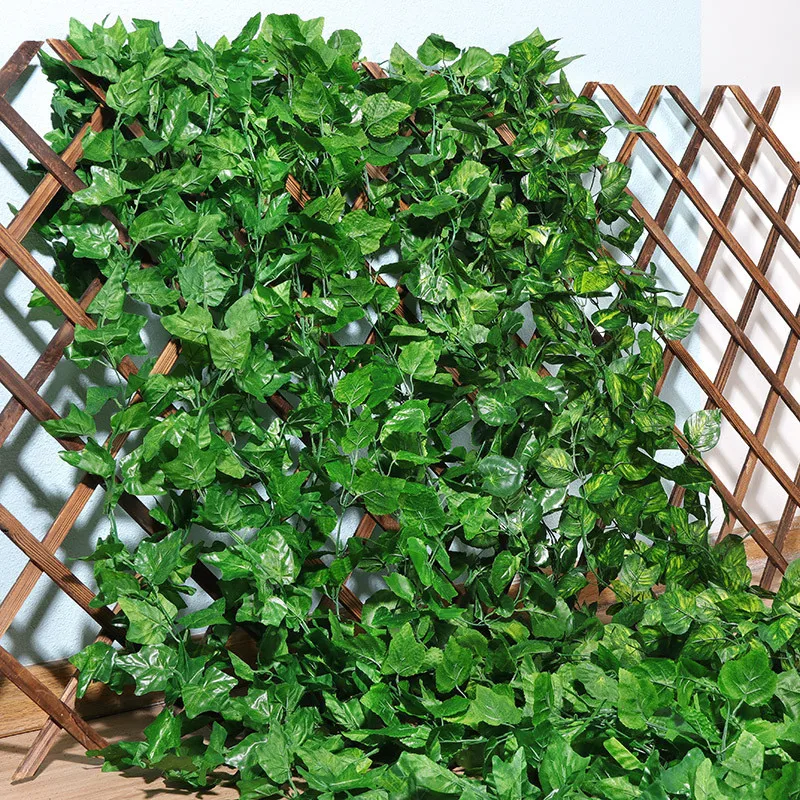 

230Cm Green Silk Artificial Hanging Leaf Garland Plants Vine Leaves Fake Creeper Greenery Home Wedding Party Garden Decoration