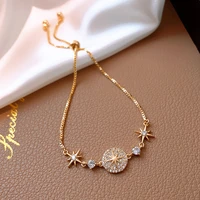 new fashion personality six pointed star diamond bracelet female temperament simple and exquisite bracelet trendy party jewelry