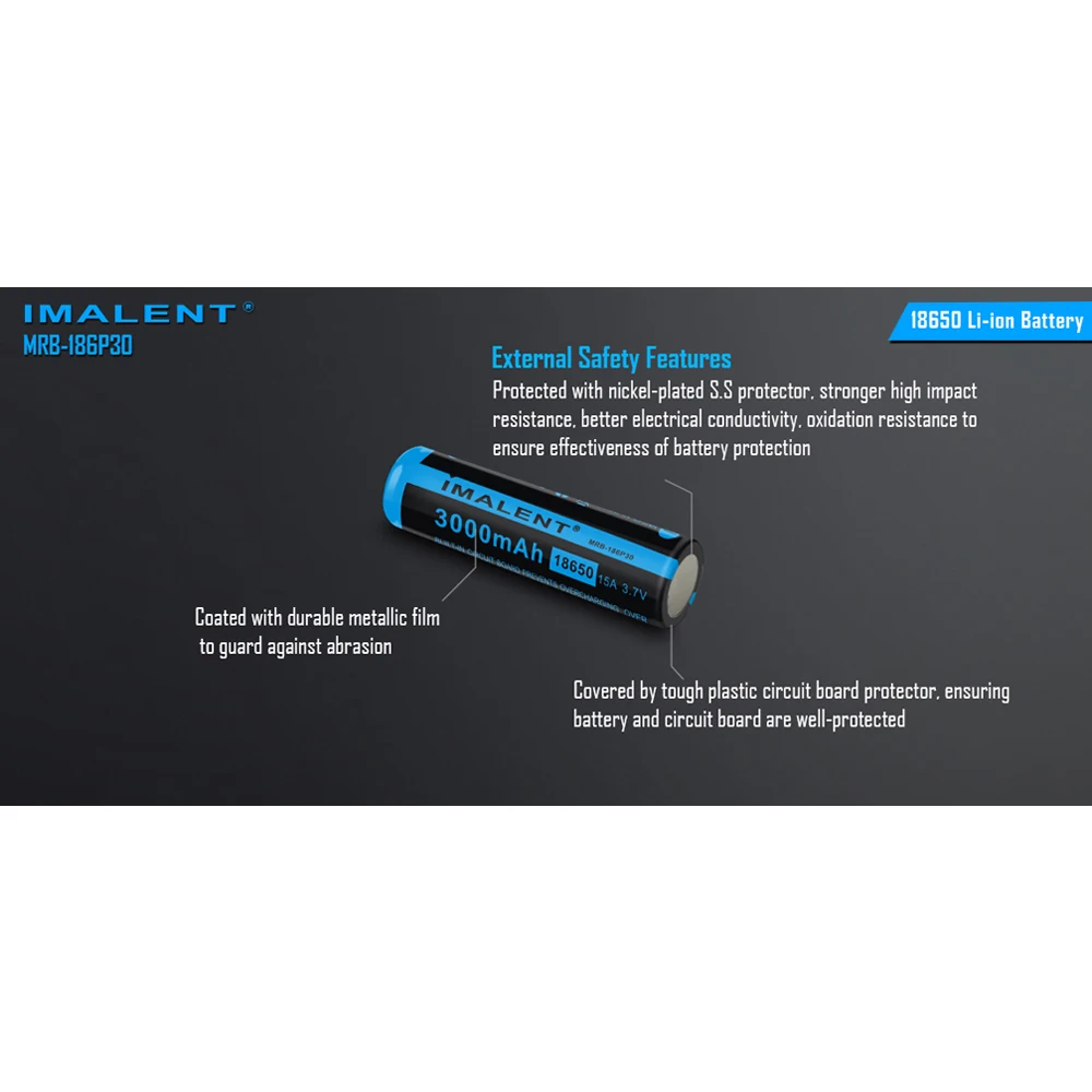 Imalent 18650 батарея li ion MRB 186P30 3000mAH мощные перезаряжаемые батареи освещение аксессуар