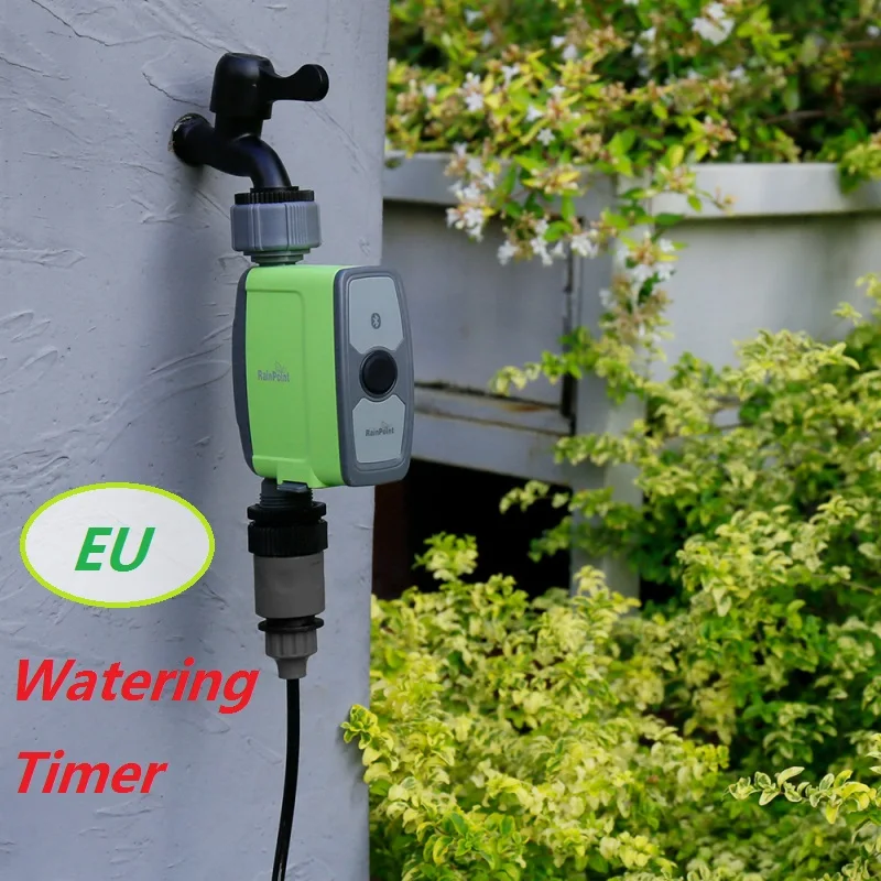 

EU Irrigation System Controller Waterproof Compatible With Soil Moisture Sensor For Garden Flowerbed Bluetooth-Compatible