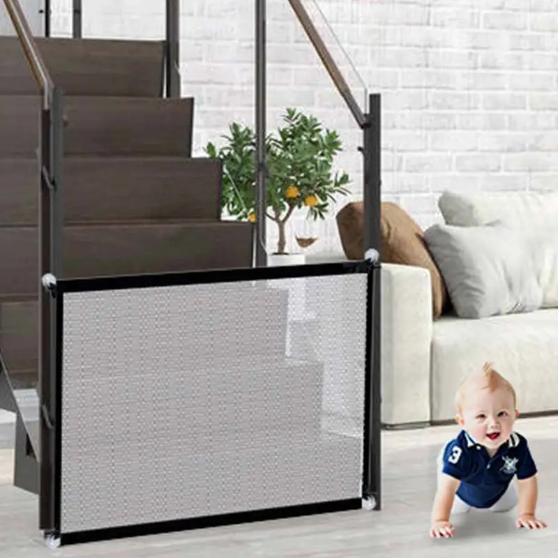 

Folding Breathable Pet Barrier Fences Portable Mesh Dog Gate Pet Separation Guard Isolated Fence Dogs Baby Safety Fence