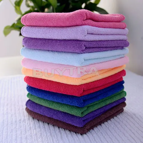 

10 pcs Soft Microfiber Towel Car Washing Cloth for Car Polish& Wax Car Care Styling Cleaning Microfibre 25*25cm