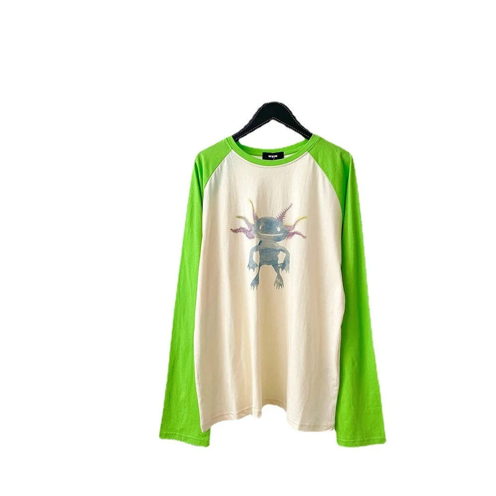 

We11done тонкая футболка с длинным рукавом в виде маленького монстра, топ, женская модная брендовая Толстовка welldone, толстовки, лучшее качество, ...