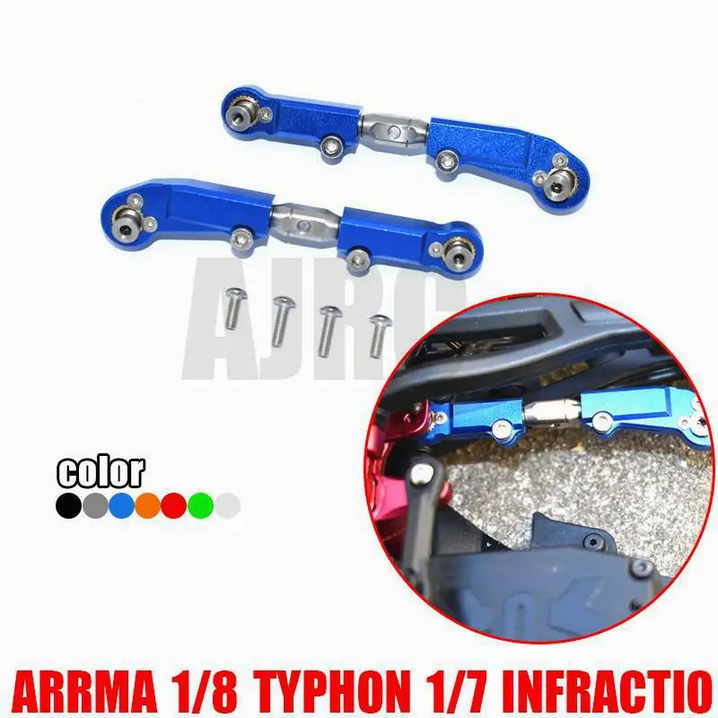 

Шаровая Головка из алюминиевого сплава + Регулируемый передний рулевой стержень из нержавеющей стали для ARRMA 1/8 TYPHON 1/7 инфракрасный AR340070 + AR330230